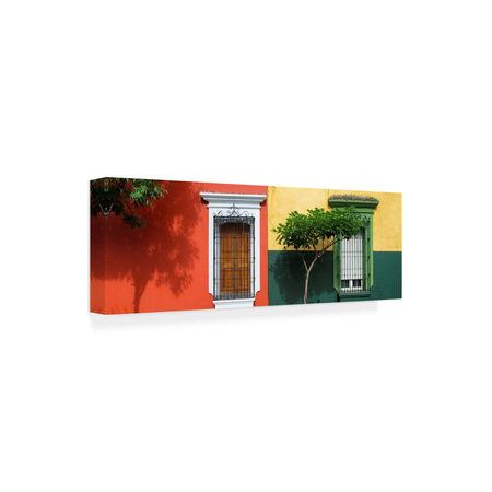 Trademark Fine Art Philippe Hugonnard 'Viva Mexico 2 Mexican Colorful Facades' Canvas Art, 10x32 PH01503-C1032GG